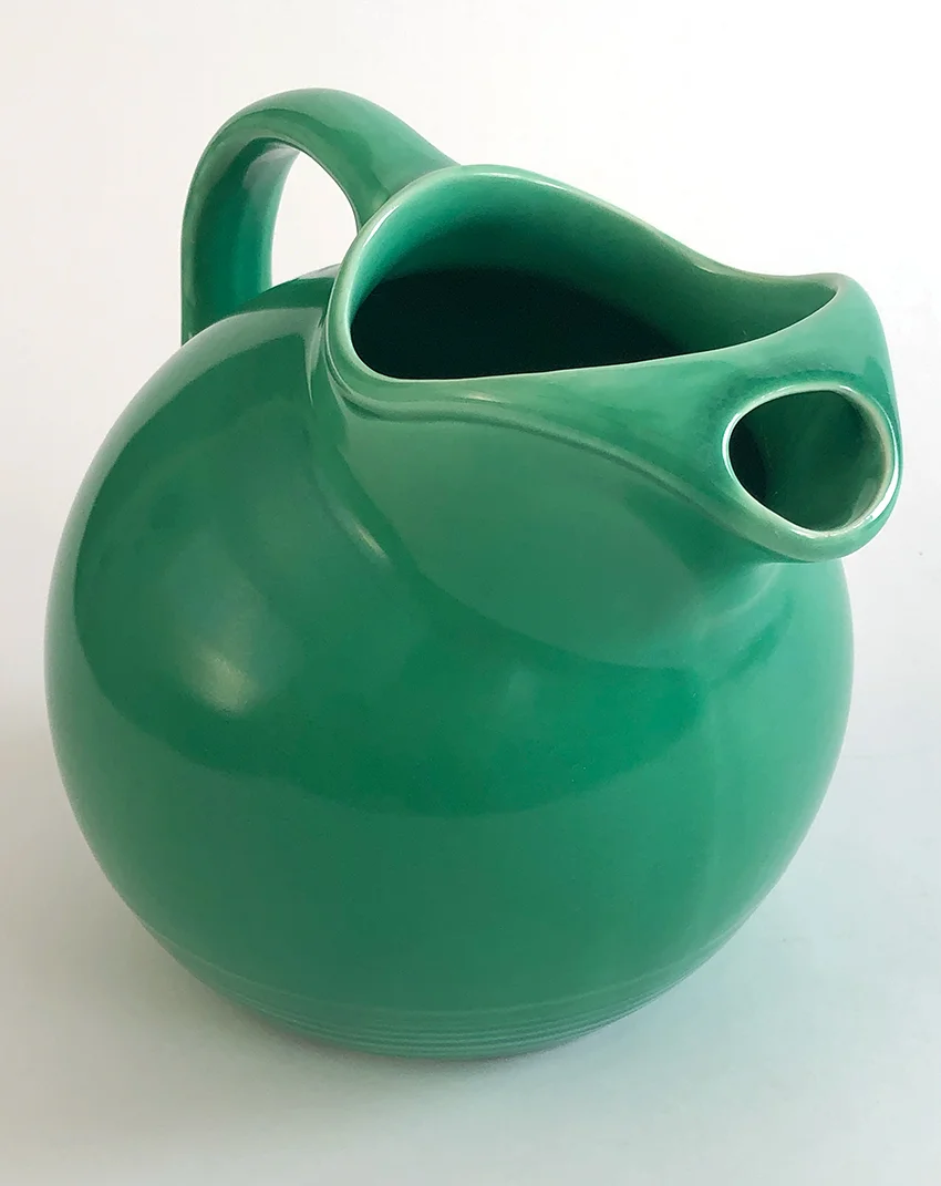 original green vintage harlequin service water ball jug