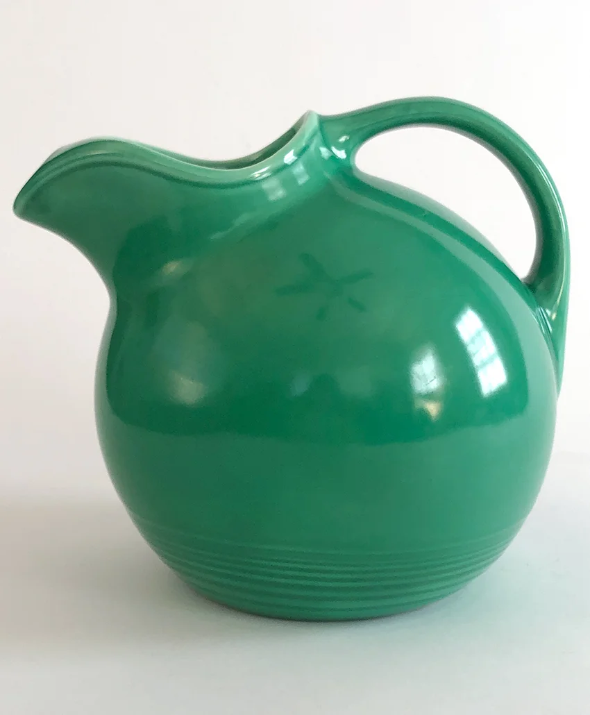 original green vintage harlequin service water ball jug