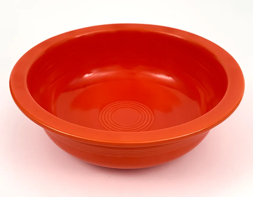 red vintage fiestaware 9 inch round nappie vegetable bowl for sale