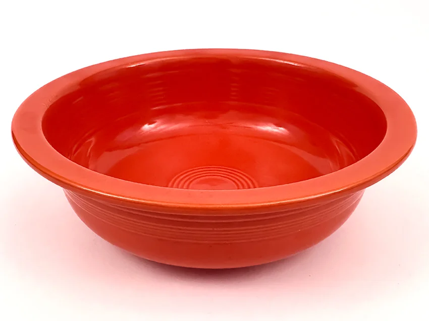 red vintage fiestaware 9 inch round nappie vegetable bowl for sale