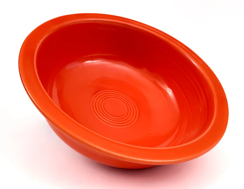 red vintage fiestaware 9 inch round nappie vegetable bowl for sale