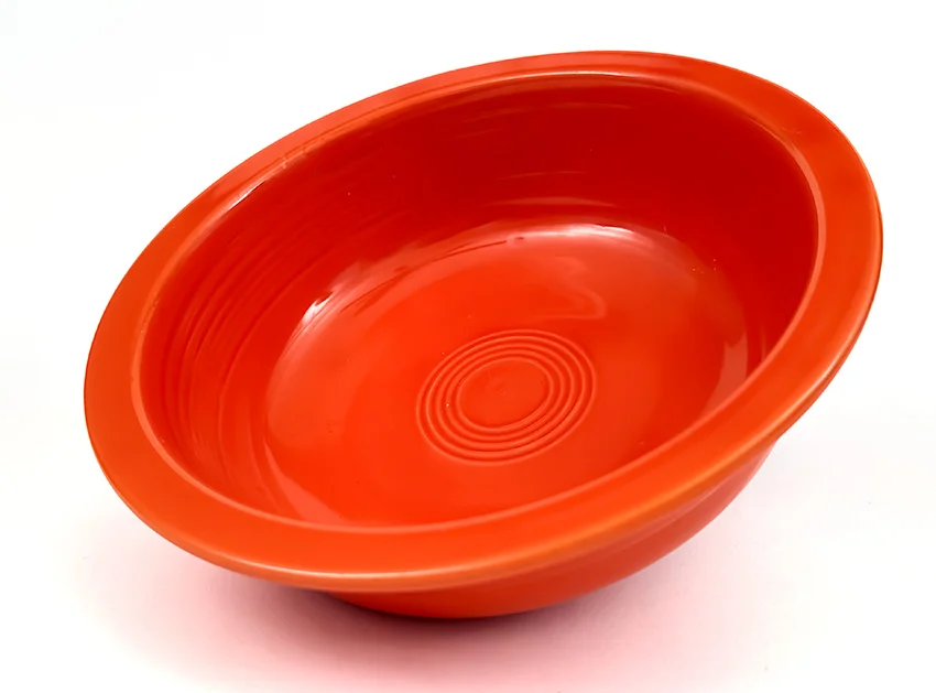 red vintage fiestaware 9 inch round nappie vegetable bowl for sale