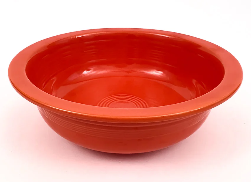 red vintage fiestaware 9 inch round nappie vegetable bowl for sale