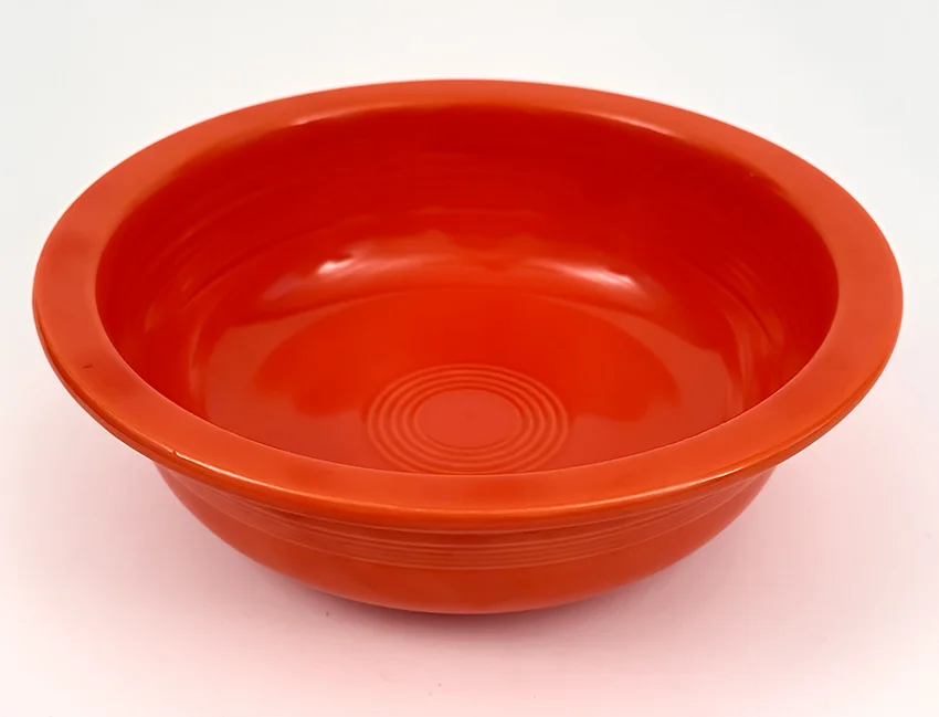 red vintage fiestaware 9 inch round nappie vegetable bowl for sale