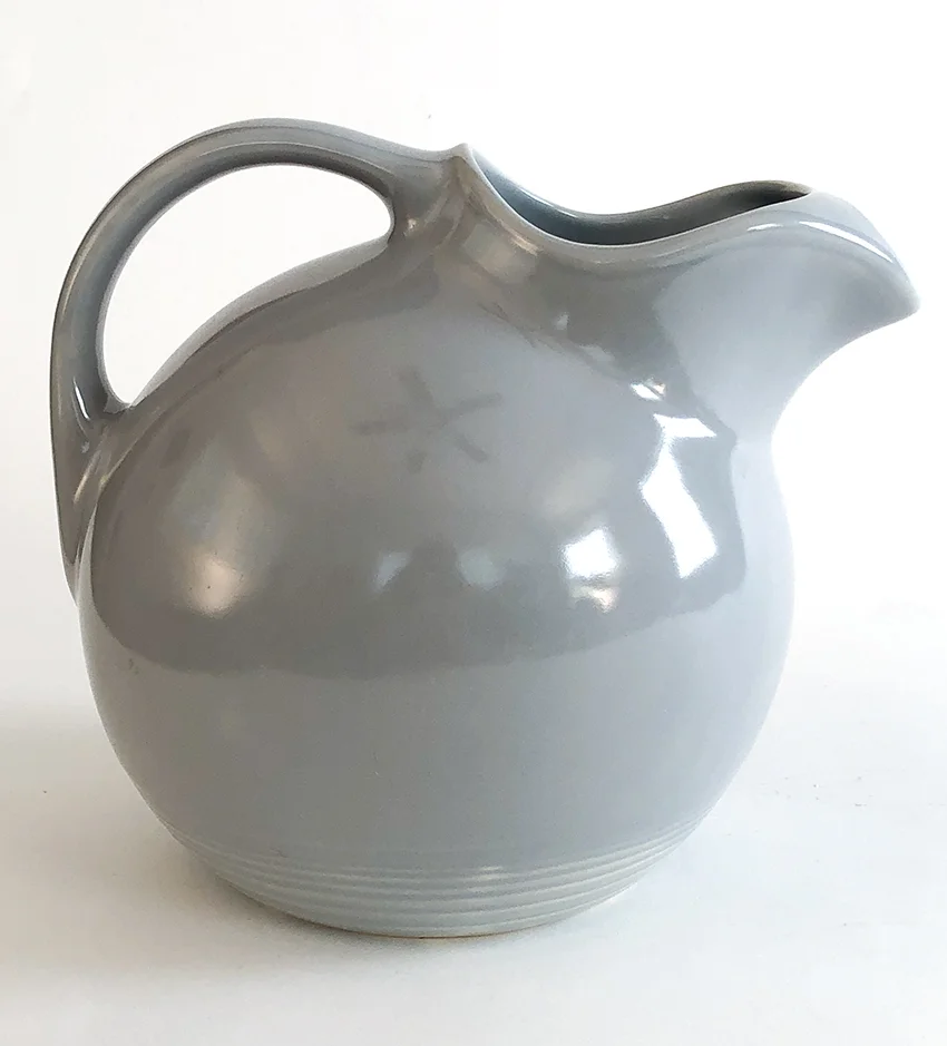 original 1950s gray vintage harlequin service water ball jug