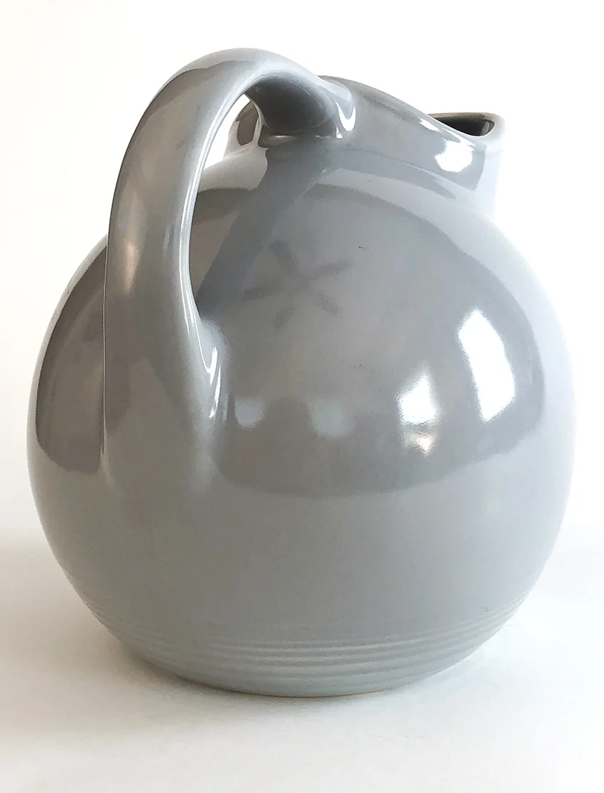 original 1950s gray vintage harlequin service water ball jug