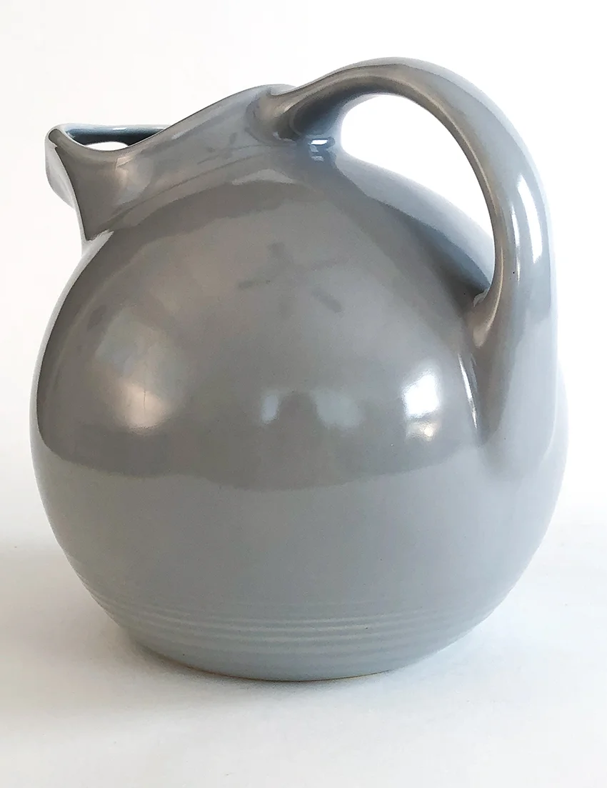 original 1950s gray vintage harlequin service water ball jug