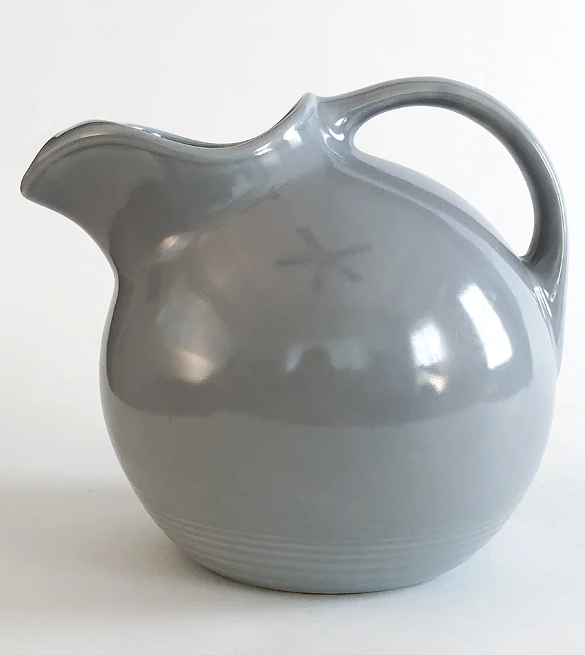 original 1950s gray vintage harlequin service water ball jug