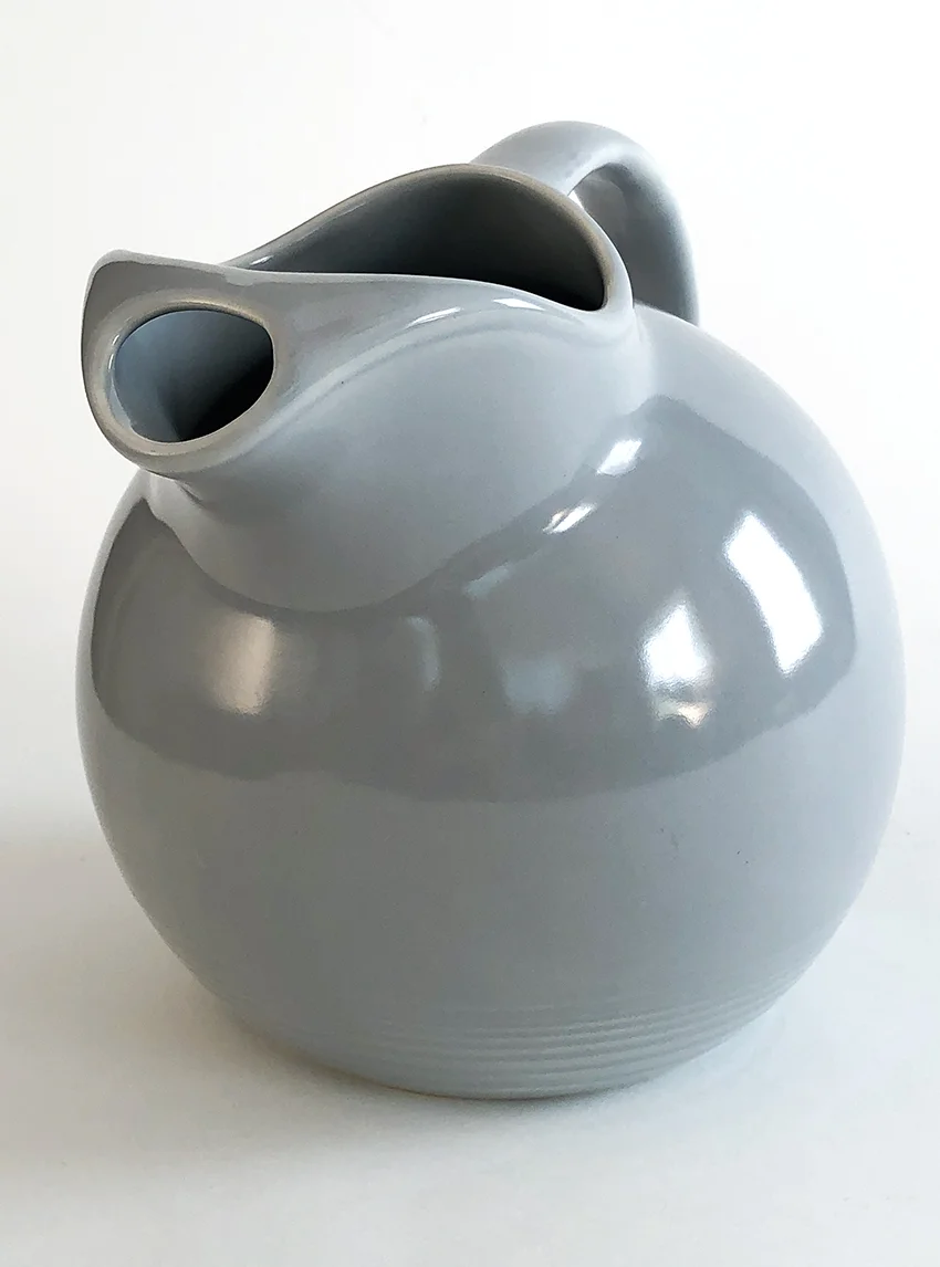 original 1950s gray vintage harlequin service water ball jug