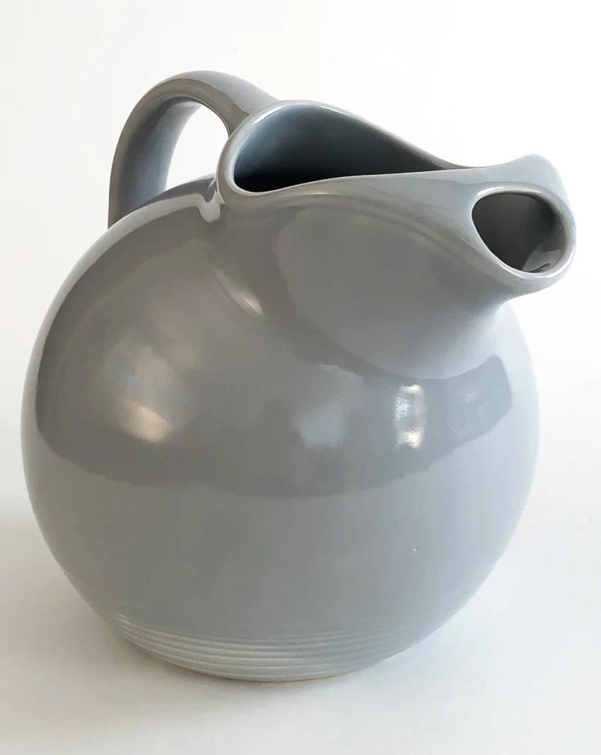 original 1950s gray vintage harlequin service water ball jug