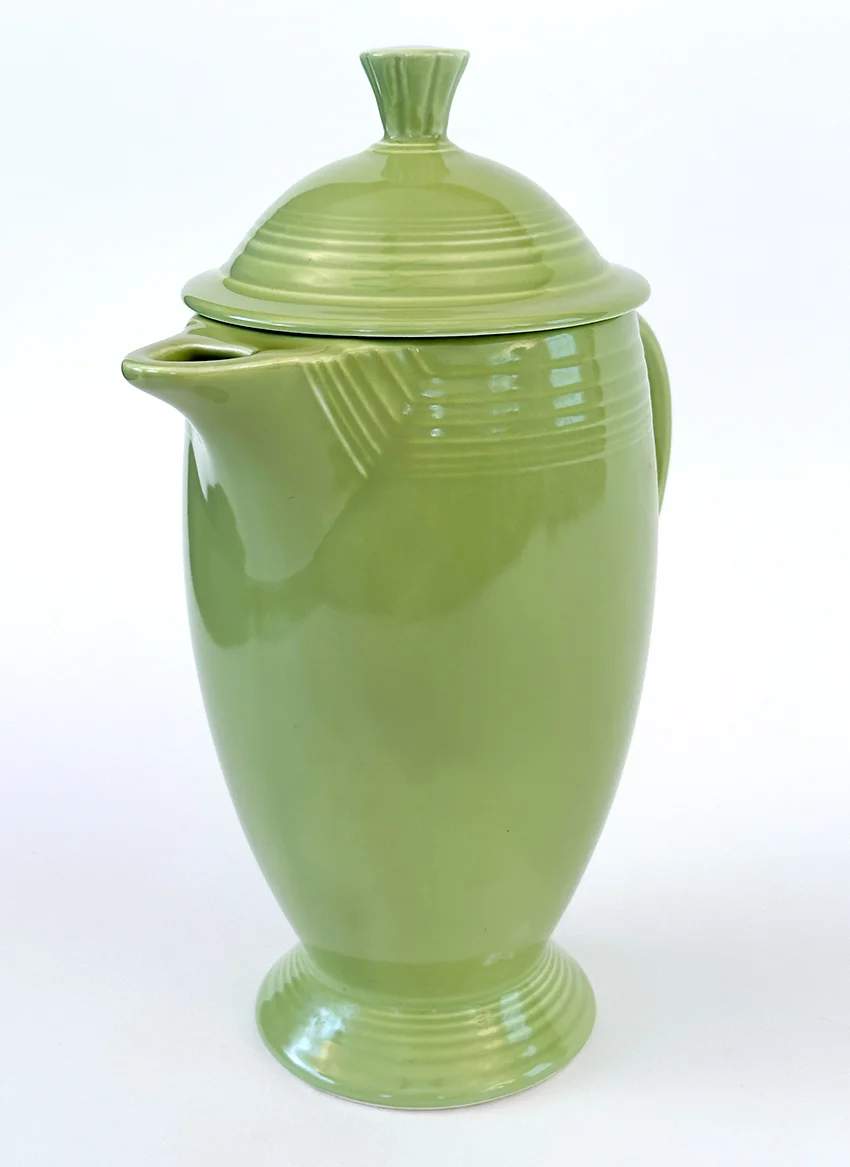 rare chartreuse vintage fiestaware coffeepot for sale original fiesta tableware from 1951-1959