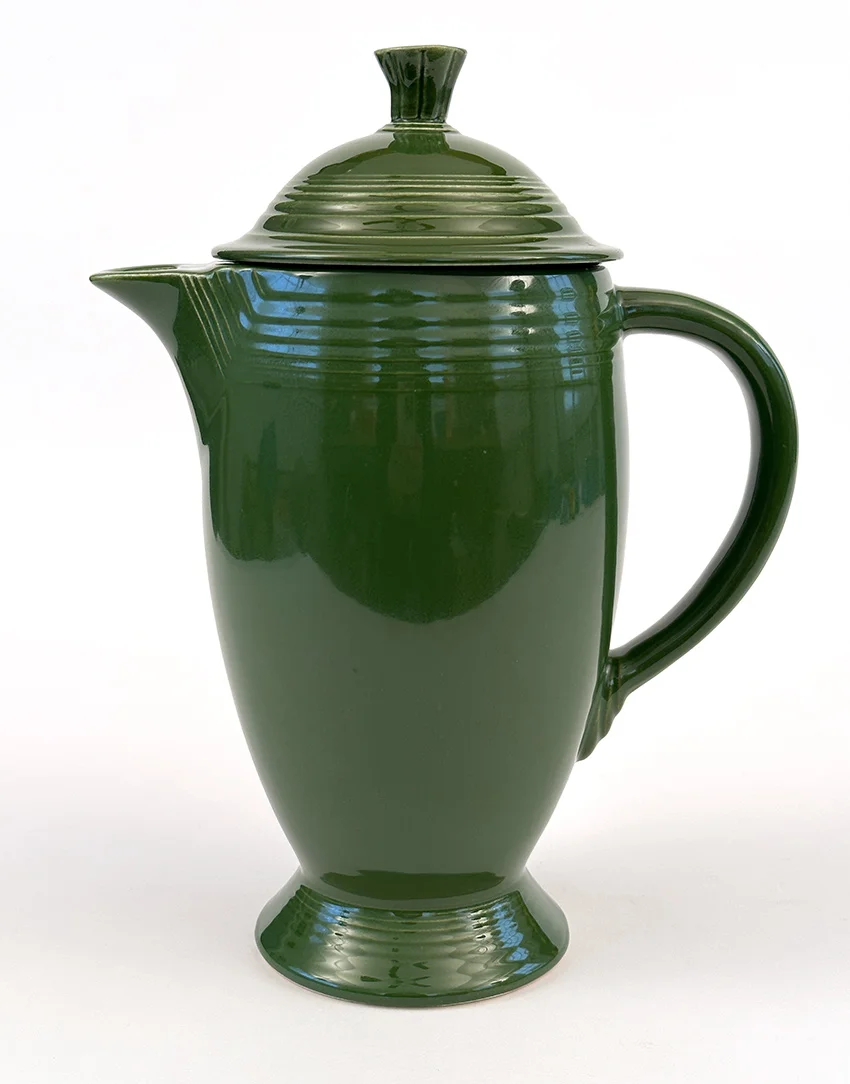 Rare vintage fiestaware coffeepot in the hard to find 1950s gray colored glaze for sale