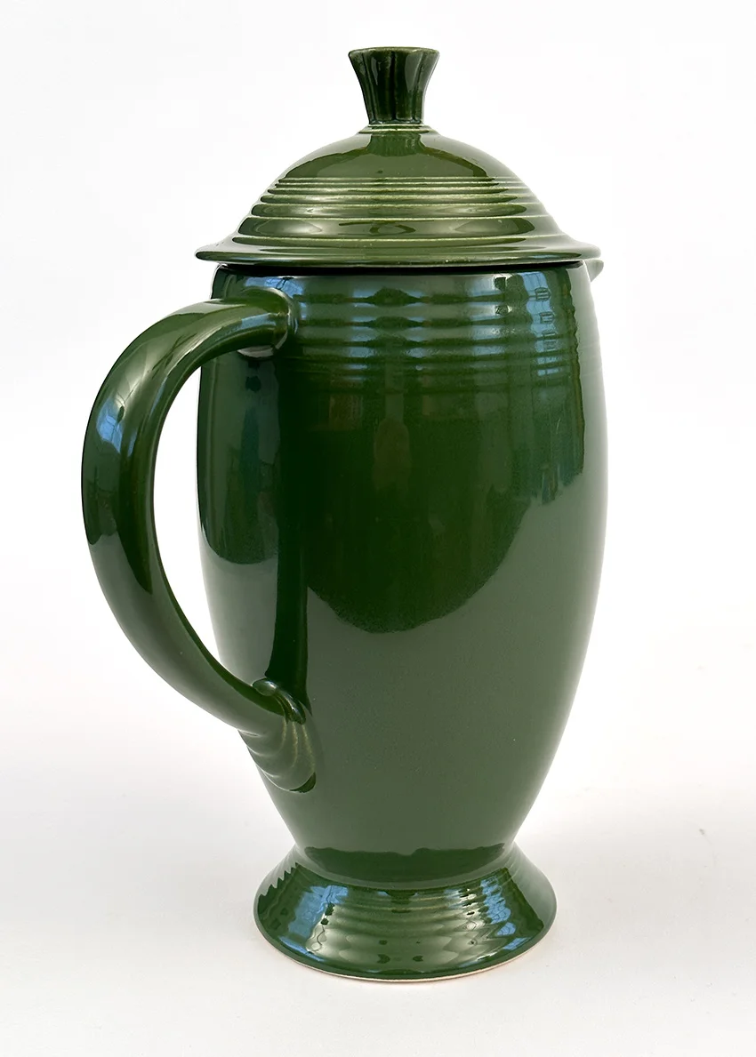 Rare vintage fiestaware coffeepot in the hard to find 1950s gray colored glaze for sale