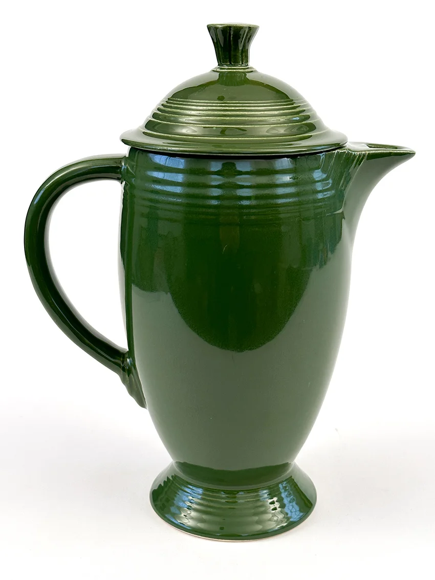 Rare vintage fiestaware coffeepot in the hard to find 1950s gray colored glaze for sale