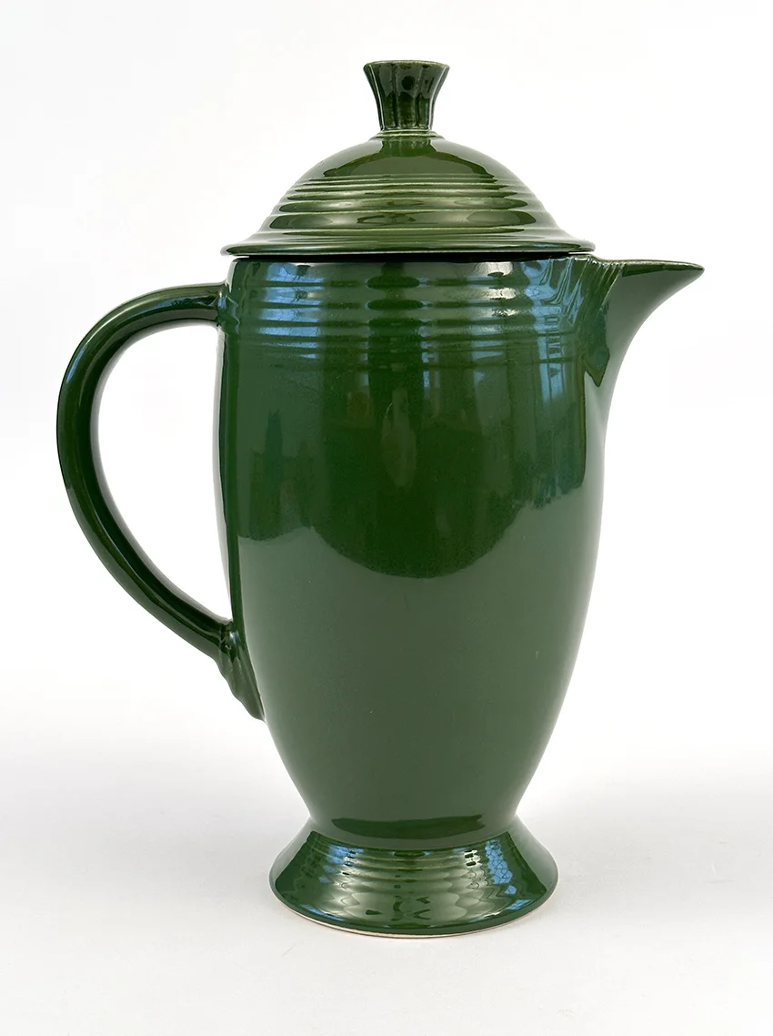 Rare vintage fiestaware coffeepot in the hard to find 1950s gray colored glaze for sale