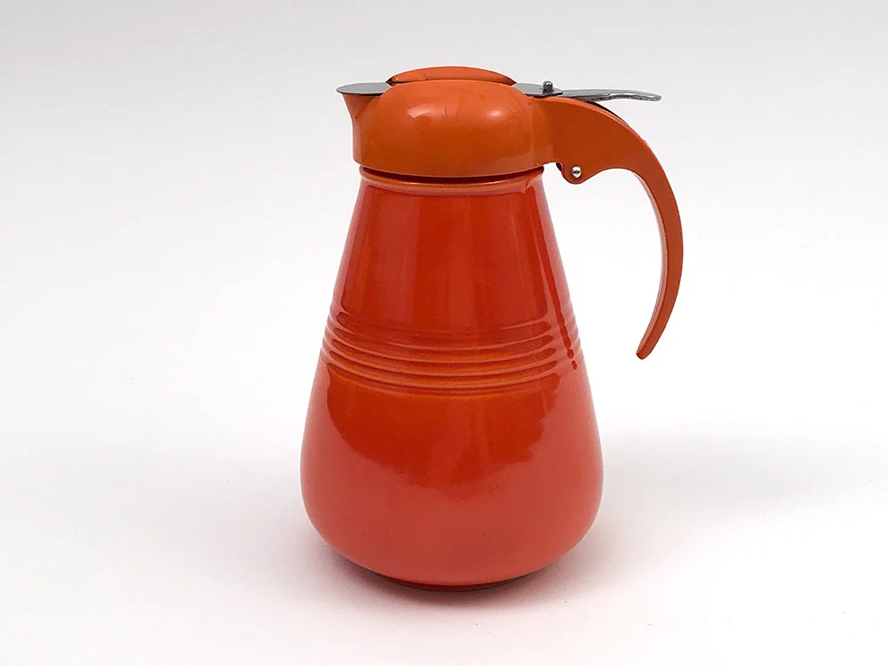 rare red vintage harlequin syrup pitcher for sale