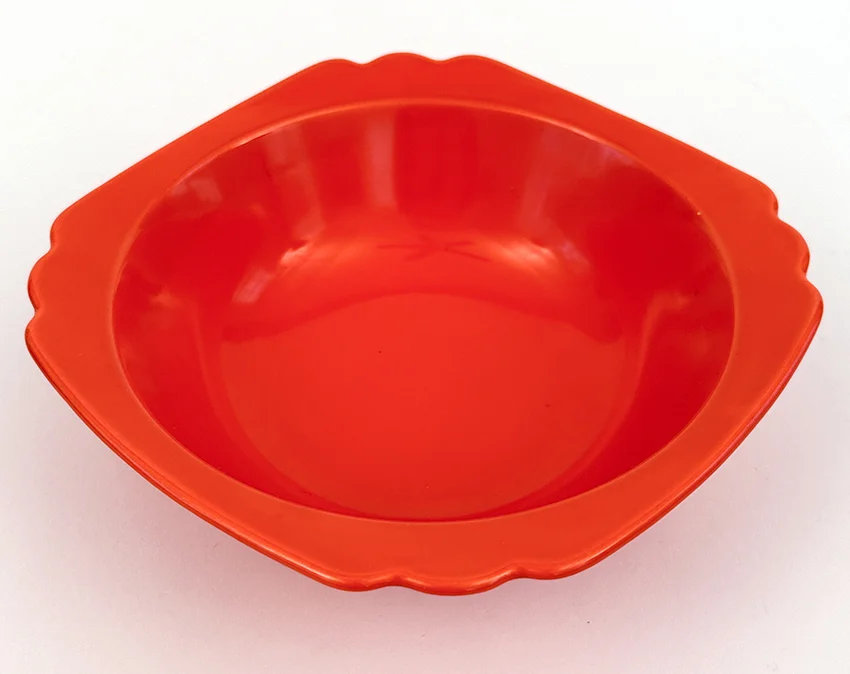 red riviera round nappie vegetable bowl