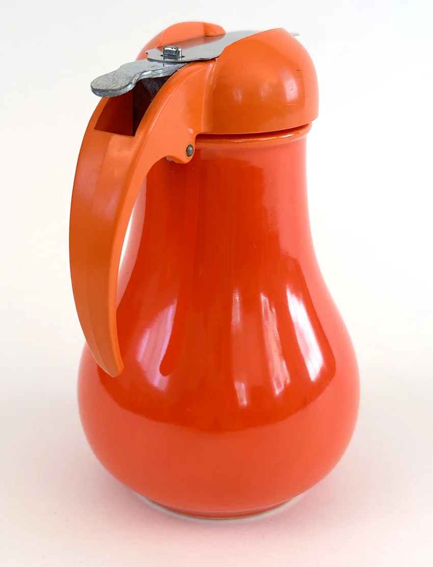 rare red vintage fiestaware sryup pitcher made from 1938-1940