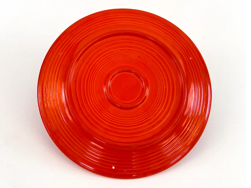 red vintage fiestaware 12 inch divided compartment plate for sale