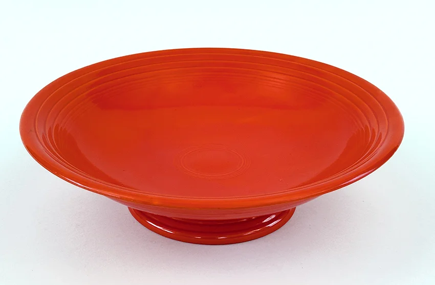 red vintage fiestaware 12 inch footed comport compote for sale