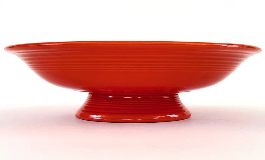 red vintage fiestaware 12 inch footed comport compote for sale