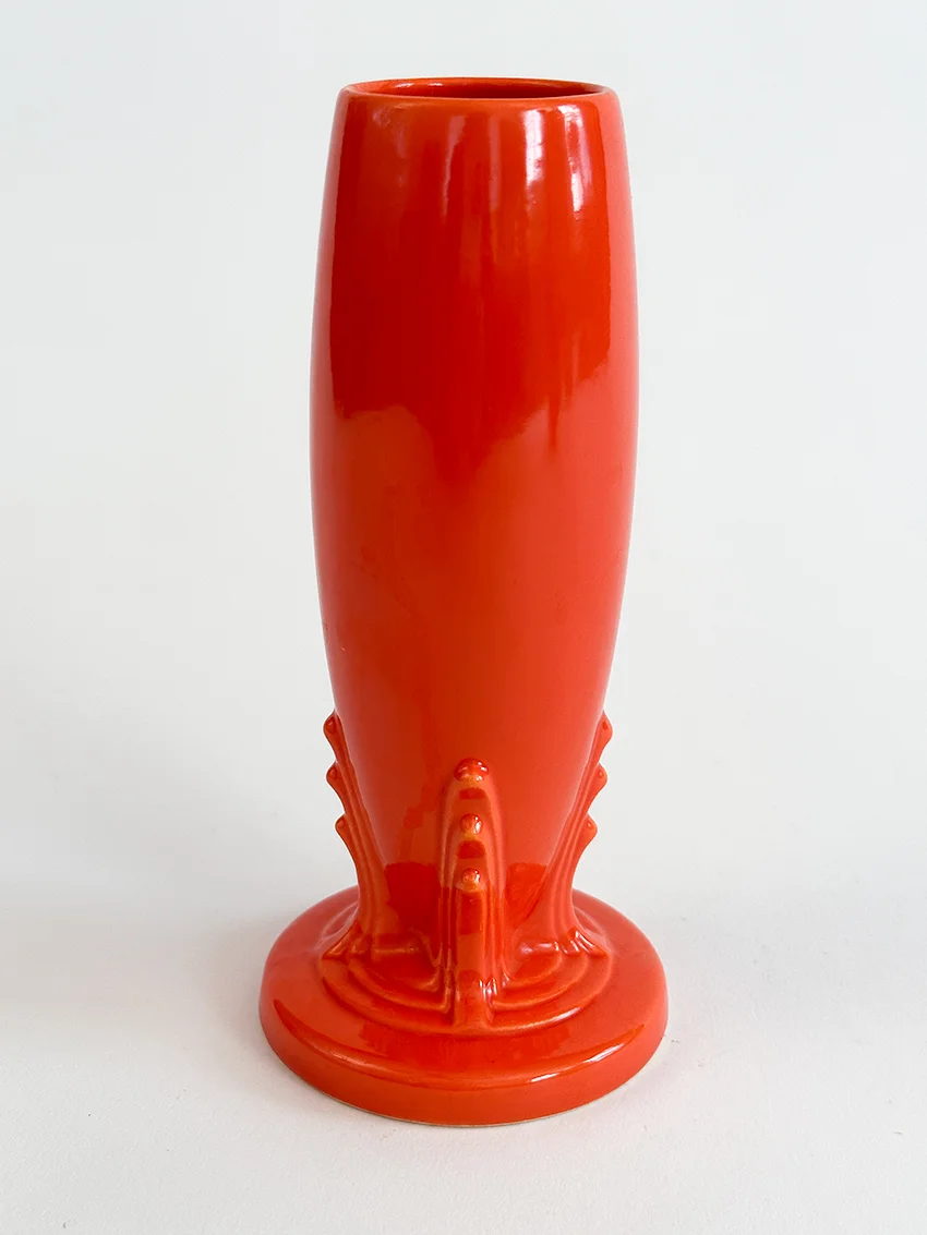 red vintage fiestaware bud vase for sale