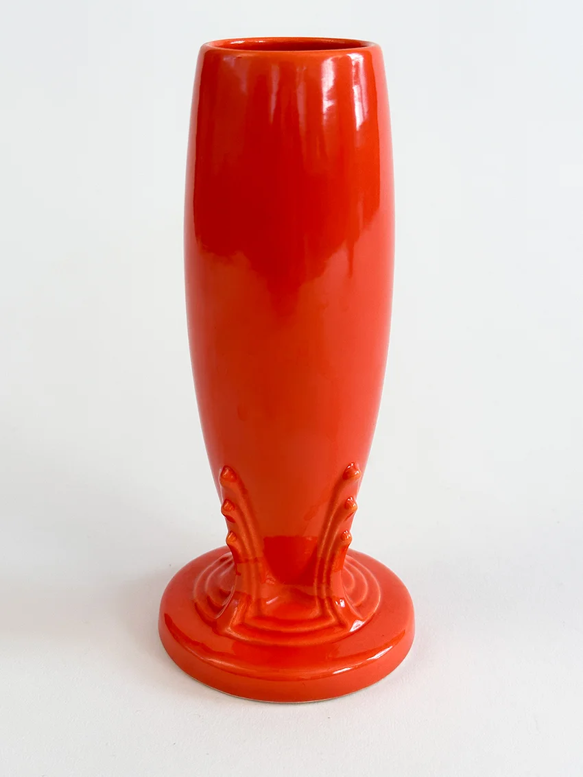 red vintage fiestaware bud vase for sale