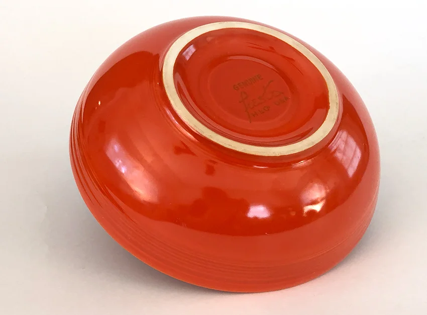 red vintage fiestaware individual salad bowl for sale 1960s final original fiesta piece