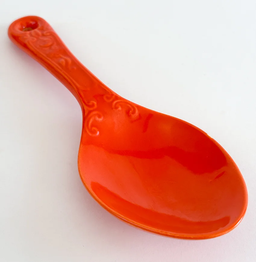 red vintage fiesta kitchen kraft spoon utensil