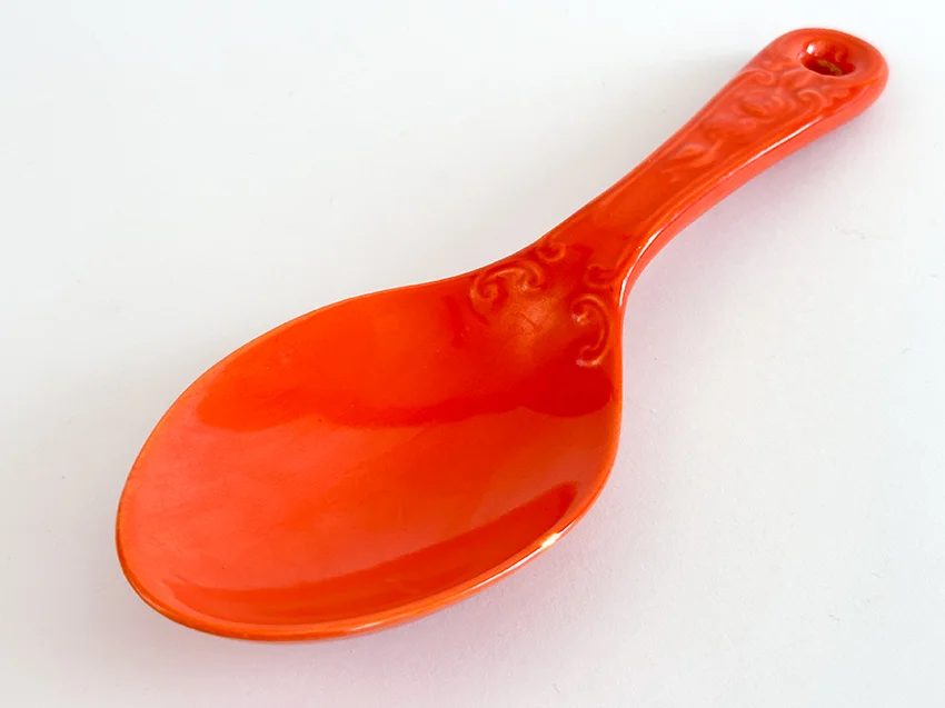 red vintage fiesta kitchen kraft spoon utensil