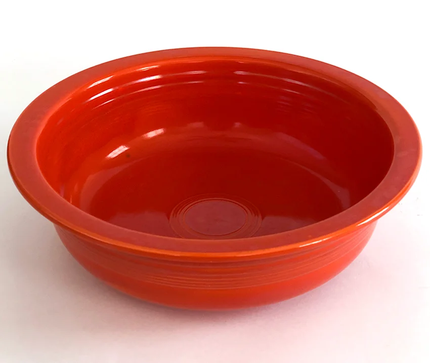 red vintage fiestaware 9 inch round nappie vegetable bowl for sale