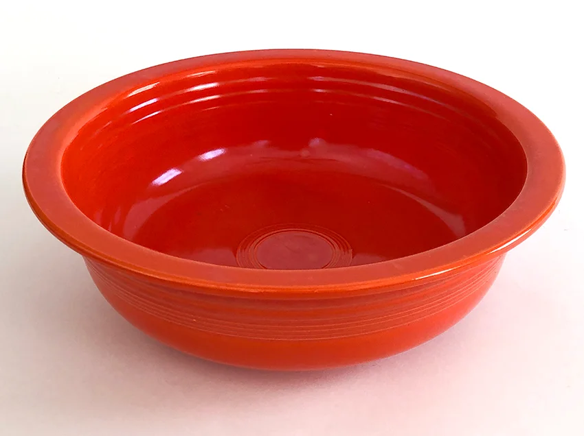 red vintage fiestaware 9 inch round nappie vegetable bowl for sale