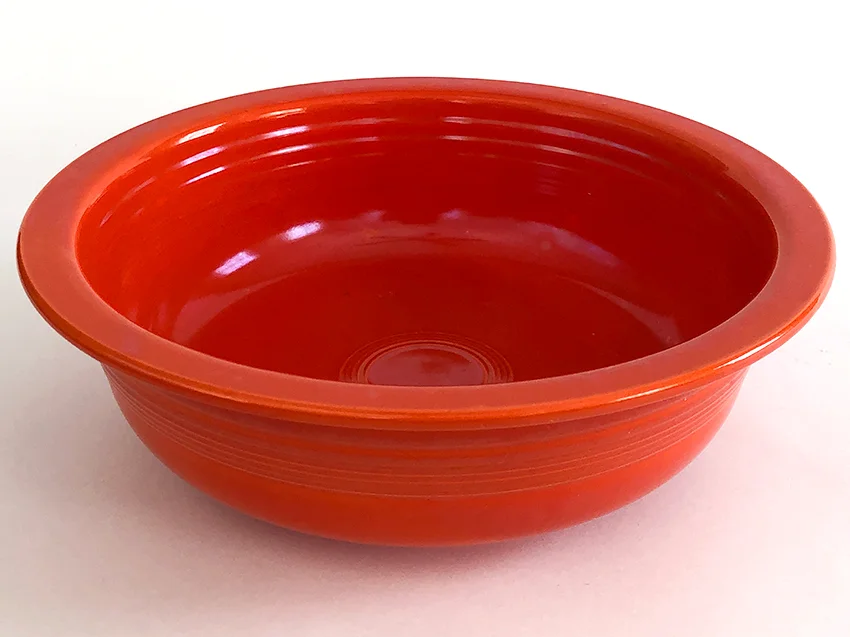 red vintage fiestaware 9 inch round nappie vegetable bowl for sale