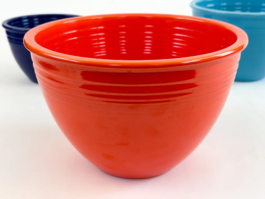 red fiesta mixing bowl number six size from the fiestaware nesting bowl set