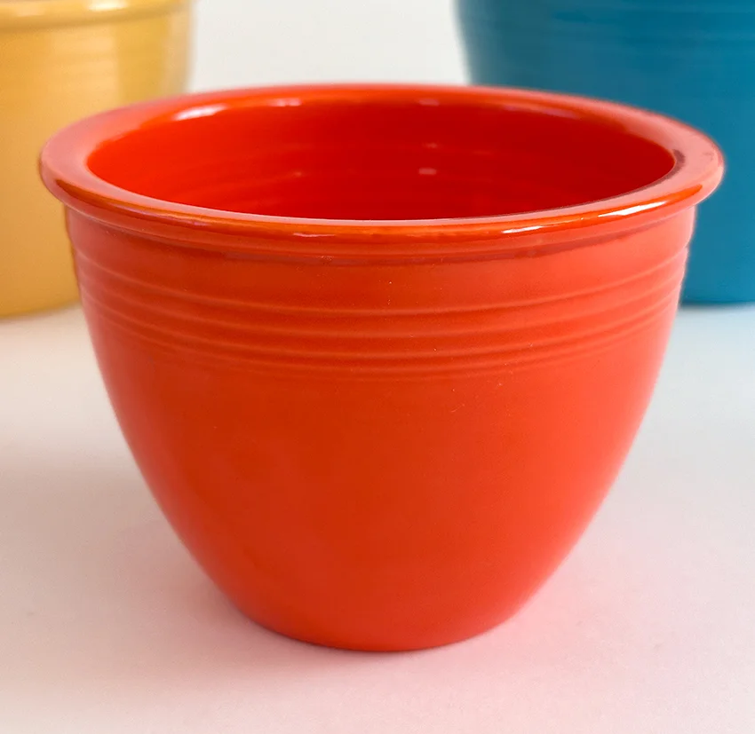 red fiesta mixing bowl number one size 1938-1942 original fiestaware