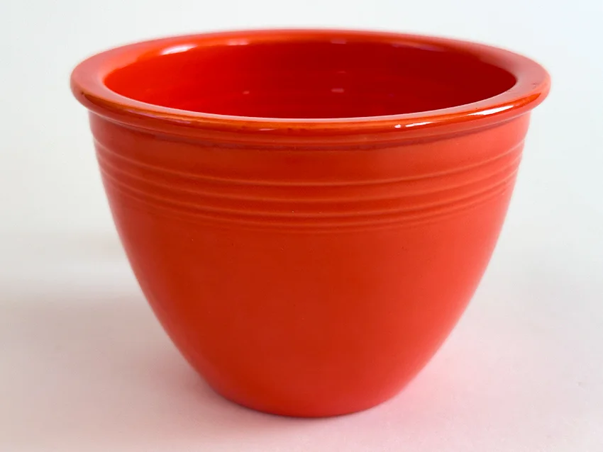 red fiesta mixing bowl number one size 1938-1942 original fiestaware