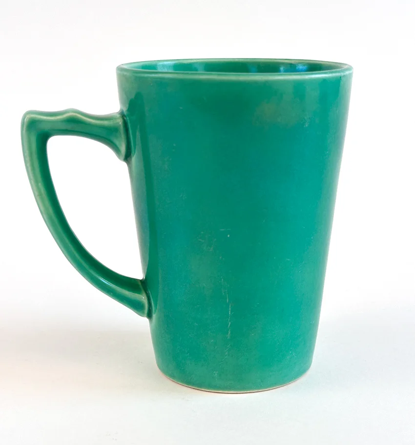 original green vintage riviera handled tumbler mug hard to find homer laughlin tableware piece