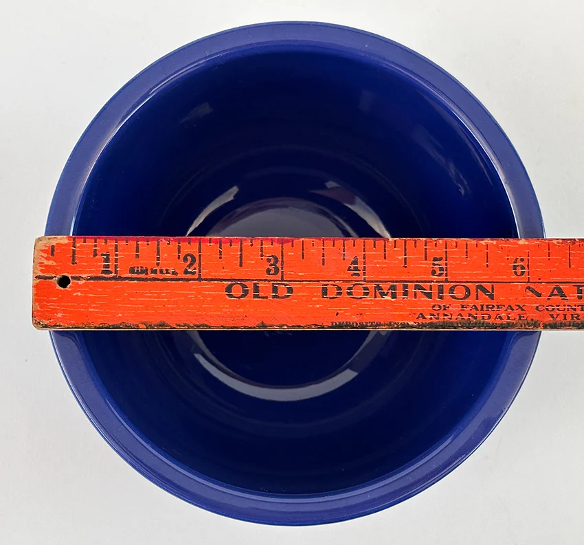 small cobalt blue vintage fiesta kitchen kraft mixing bowl made from 1938-1944