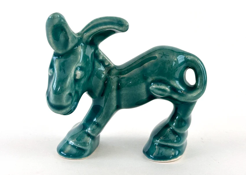 vintage homer laughlin harlequin spruce green donkey novelty animal woolworths exclusive 1939-1940