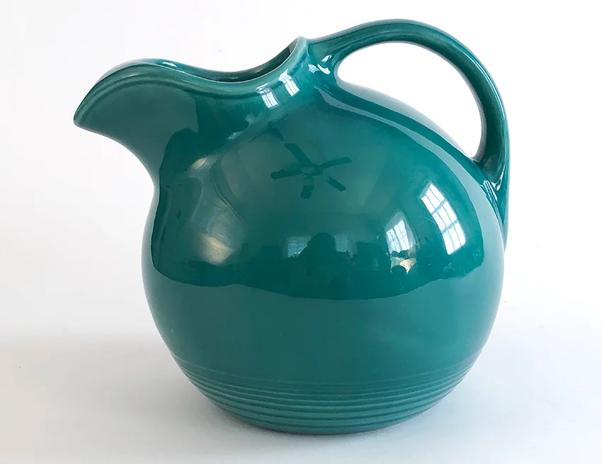 spruce green vintage harlequin service water ball jug pitcher