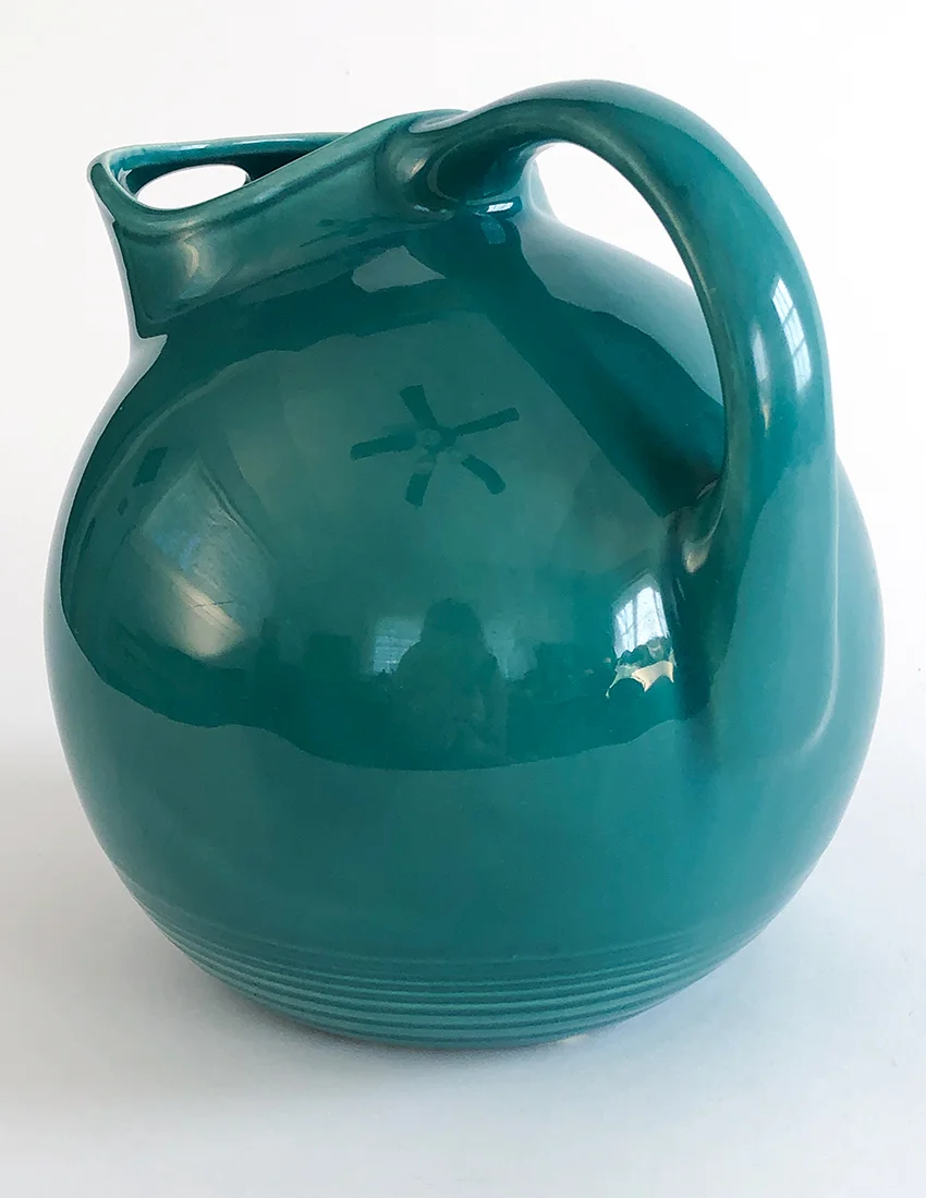 spruce green vintage harlequin service water ball jug pitcher