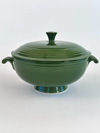 Original 1950s Vintage Fiestaware Colors Forest Green Covered Casserole