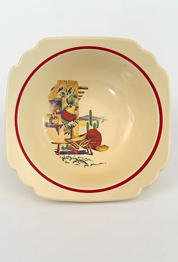 Vintage Hacienda Decalware Homer Laughlin Oatmeal Bowl