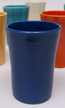 Vintage fiestaware juice tumblers part of the 1940s promotional campaign items