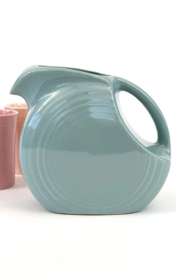 rare vintage fiestaware 1950s color gray disc juice pitcher promotional item for sale