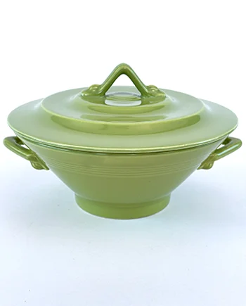 chartreuse vintage Harlequin dinnerware lidded casserole