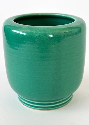 1940 New York Worlds Fair Green American Potter Vase for Sale