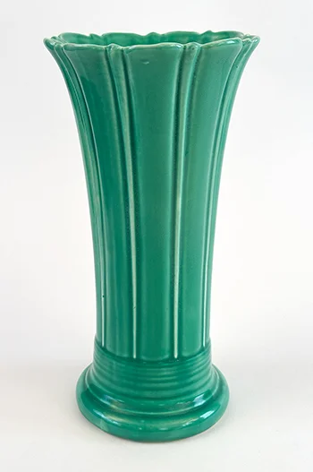 rare vintage fiestaware original green 10 inch flower vase for sale
