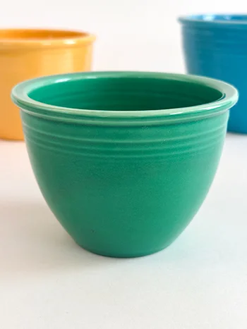Vintage Fiestaware Number One Green Mixing Bowl For Sale