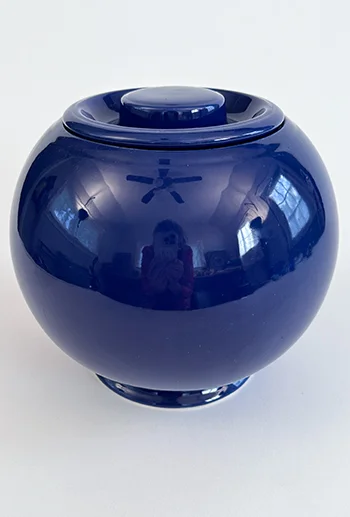 blue vintage fiesta kitchen kraft large covered ball jar